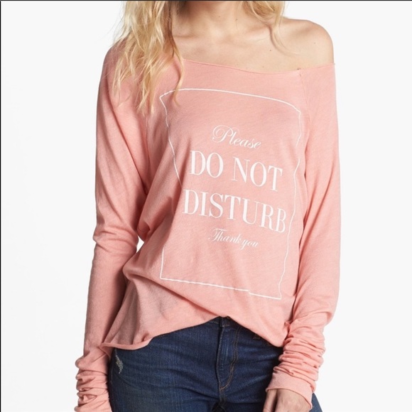Wildfox Tops - Wildfox Please Do Not Disturb Long Sleeve Top